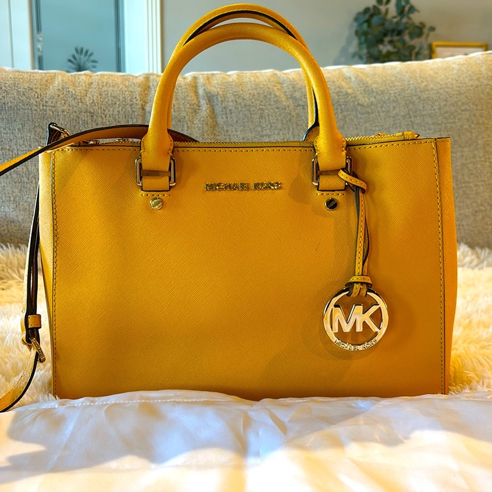 Michael Kors Yellow Satchel Bag